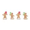 National Tree Company Four Piece First Traditions Gingerbread Cookie Card Holders