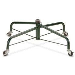 National Tree Company Christmas Tree Folding Stand, Green, For Trees 9 - 10 Feet, Rolling Wheels, 32 Inches