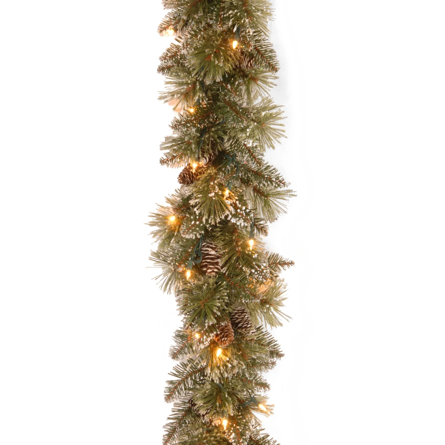 National Tree Company Pre Lit Artificial Garland, Glittery Bristle, Green, Frosted, Decorated With Frosted Pine Cones, Multifunctional Twinkling LED Lights, Plug In, Christmas Collection, 9 Feet 1 National Tree Company Pre Lit Artificial Garland, Glittery Bristle, Green, Frosted, Decorated With Frosted Pine Cones, Multifunctional Twinkling LED Lights, Plug In, Christmas Collection, 9 Feet