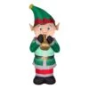 National Tree Company Inflatable Trumpet Playing Elf, LED Lights, Plug In, Christmas Collection, 6 Feet