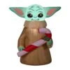 National Tree Company Inflatable Baby Yoda, LED Lights, Plug In, Christmas Collection, 3.5 Feet