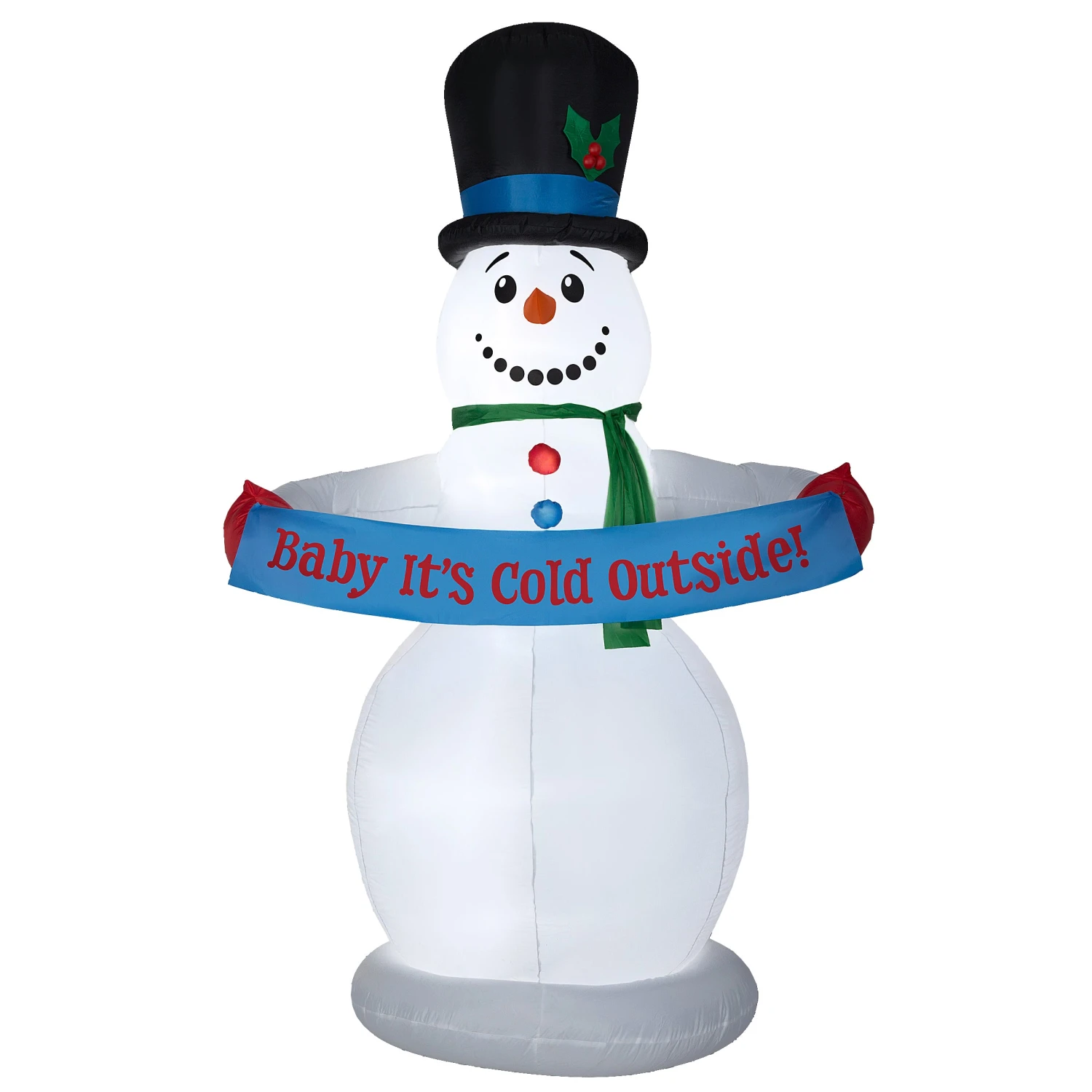 National Tree Company Inflatable Snowman With Sign, LED Lights, Plug In, Christmas Collection, 8 Feet 1 National Tree Company Inflatable Snowman With Sign, LED Lights, Plug In, Christmas Collection, 8 Feet