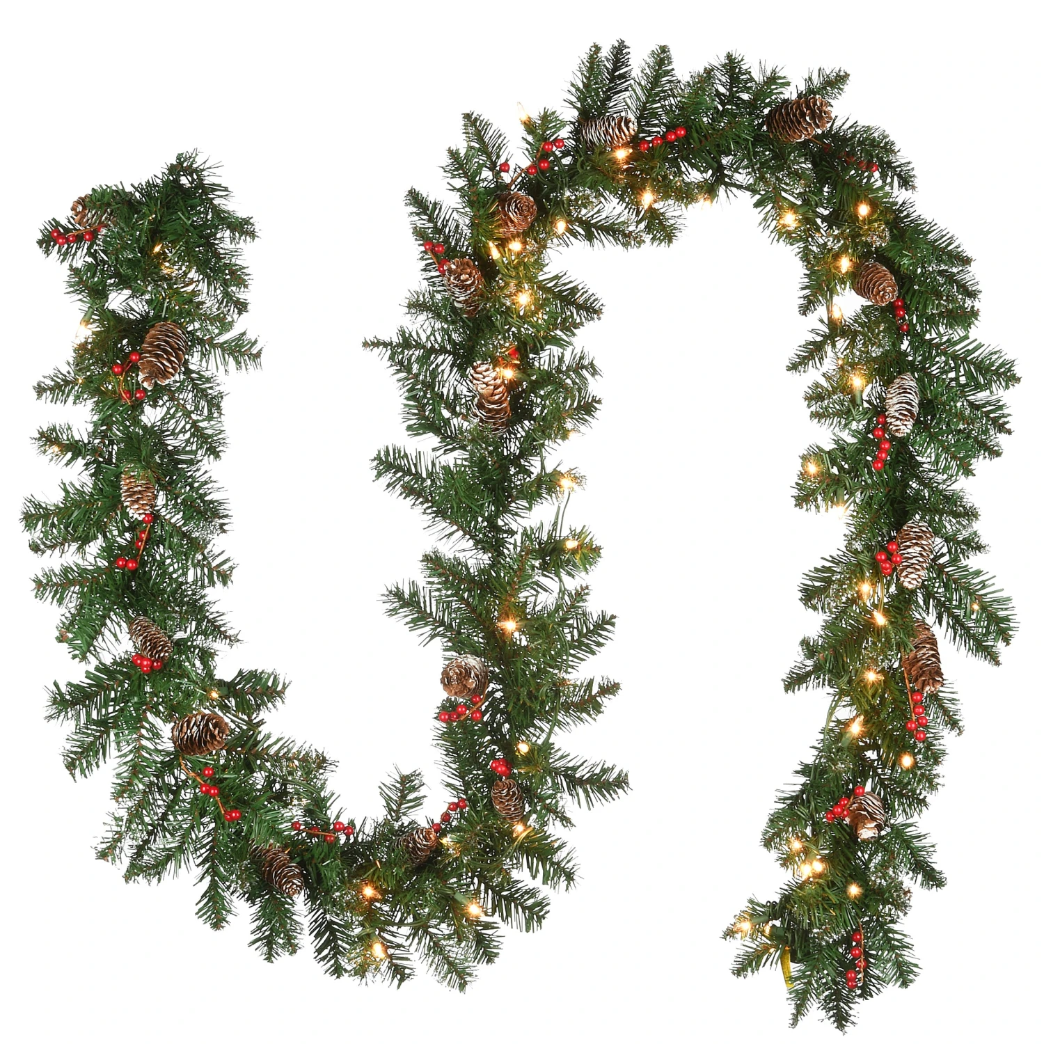 National Tree Company Pre-Lit Artificial Christmas Garland, Green, Glittery Mountain Spruce, White Lights, Decorated With Pine Cones, Berry Clusters, Frosted Branches, Plug In, Christmas Collection, 9 Feet 1 National Tree Company Pre-Lit Artificial Christmas Garland, Green, Glittery Mountain Spruce, White Lights, Decorated With Pine Cones, Berry Clusters, Frosted Branches, Plug In, Christmas Collection, 9 Feet