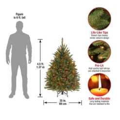 4.5' Prelit Hinged Dunhill Fir Artificial Christmas Tree Multicolor Lights - National Tree Company 7 4.5' Prelit Hinged Dunhill Fir Artificial Christmas Tree Multicolor Lights - National Tree Company -National Tree Company Store GUEST 0964c2eb 0cac 45a9 8a33 467c864080ea