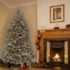 National Tree Company 7.5' PreLit Dunhill Fir Blue Hinged Artificial Christmas Tree With 900 Clear Lights 2514 Tips