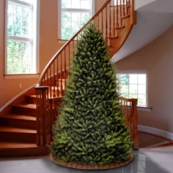 National Tree Company 10' Full Unlit Dunhill Fir Hinged Artificial Christmas Tree 5090 Tips