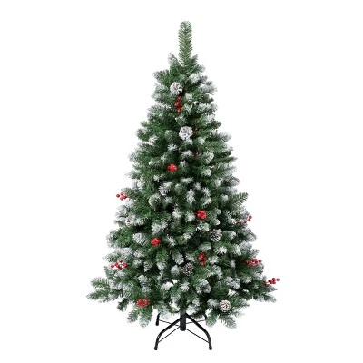 National Tree Company First Traditions Unlit Cullen Hinged Artificial Christmas Tree With Berries & Pinecones 3 National Tree Company First Traditions Unlit Cullen Hinged Artificial Christmas Tree With Berries & Pinecones - Image 3