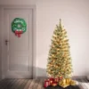 National Tree Company First Traditions Pre-Lit Slim Arcadia Cashmere Pine Hinged Artificial Christmas Tree Clear Lights