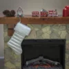 20" White HGTV Home Collection Puffy Coat Stocking - National Tree Company