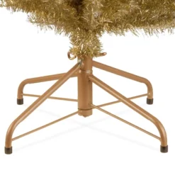 National Tree Company 7' Champagne Tinsel Slim Artificial Christmas Tree