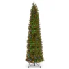 Prelit Slim Downswept Douglas Fir Artificial Christmas Tree Dual Color Lights - National Tree Company