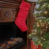 10" Red HGTV Home Collection Quilted Christmas Stocking - National Tree Company