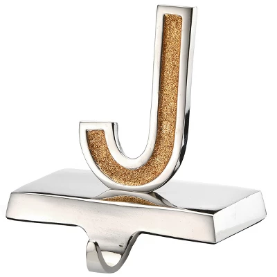 3pc 5" Gold Sparkle "JOY" Stocking Holders - National Tree Company 3 3pc 5" Gold Sparkle "JOY" Stocking Holders - National Tree Company - Image 3
