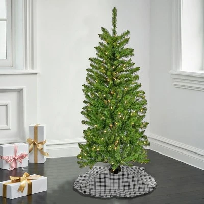 Pencil Slim Kingswood Fir Artificial Christmas Tree Clear Lights - National Tree Company 1 Pencil Slim Kingswood Fir Artificial Christmas Tree Clear Lights - National Tree Company