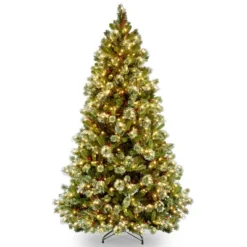 Prelit Flocked Pine Artificial Christmas Tree Clear Lights - National Tree Company -National Tree Company Store GUEST d34fdbd2 2b16 4ea2 ab79 384019820f64
