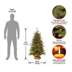 4' Prelit Evergreen Artificial Christmas Tree In Burlap Bag Clear Lights - National Tree Company -National Tree Company Store GUEST f731240e eee0 4625 bb9e 7e2270922c89