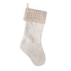National Tree Company 20" HGTV Home Collection Textured Cuff Stocking, Ivory