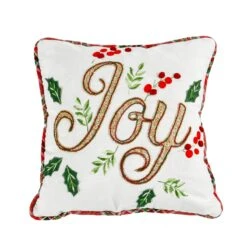 National Tree Company 18" HGTV Home Collection Embroidered Joy Christmas Pillow