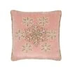 National Tree Company 14" HGTV Home Collection Beaded Snowflake Velvet Pillow