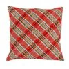 National Tree Company 24" HGTV Home Collection Bias Cut Red Plaid Pillow