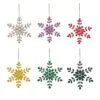 National Tree Company 6 Piece HGTV Home Collection Beaded Snowflake Ornaments
