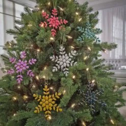 National Tree Company 6 Piece HGTV Home Collection Beaded Snowflake Ornaments 9 National Tree Company 6 Piece HGTV Home Collection Beaded Snowflake Ornaments -National Tree Company Store HGT93 XST25013A 5