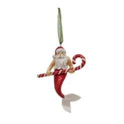 National Tree Company 4 Piece HGTV Home Collection Santa Merman Ornaments -National Tree Company Store HGTAH63 AG2279A 4