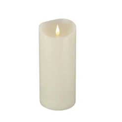 National Tree Company 4x10 HGTV Home Collection Flameless Heritage Pillar Candle, Ivory