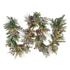 National Tree Company 9 Ft. HGTV Home Collection Pre-Lit Cozy Winter Garland