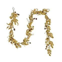 National Tree Company 9 Ft. HGTV Home Collection Metallic Gold Laurel Garland