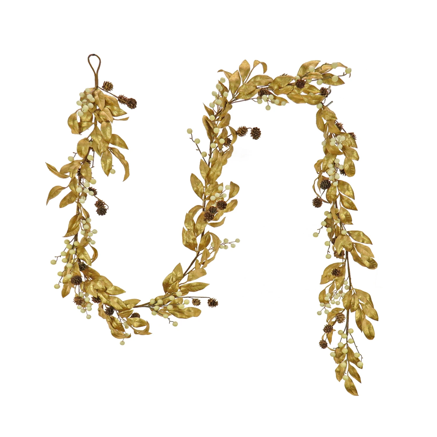 National Tree Company 9 Ft. HGTV Home Collection Metallic Gold Laurel Garland 1 National Tree Company 9 Ft. HGTV Home Collection Metallic Gold Laurel Garland