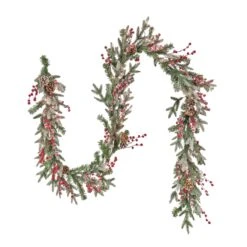 National Tree Company 9 Ft. HGTV Home Collection Pre-Lit Frosted Traditions Garland