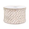 National Tree Company 3" HGTV Home Collection Rainer Jacquard Tissue Back Ribbon, Gold