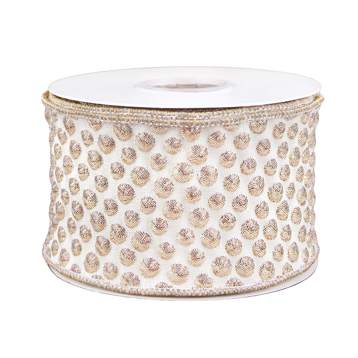 National Tree Company 3" HGTV Home Collection Rainer Jacquard Tissue Back Ribbon, Gold 1 National Tree Company 3" HGTV Home Collection Rainer Jacquard Tissue Back Ribbon, Gold
