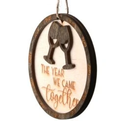National Tree Company 2021 "The Year We Came Together" Wood Christmas Ornament With Hanging Loop, 3 In -National Tree Company Store LD72 LD21016 1 3
