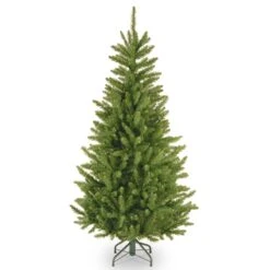 National Tree Company Artificial Slim Christmas Tree, Green, Natural Fraser Fir, Includes Stand, 4.5 Feet