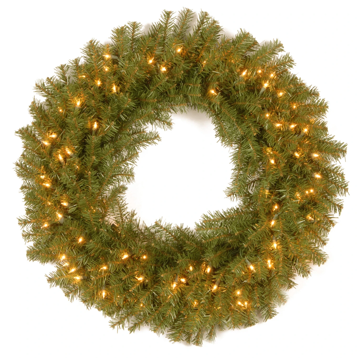 National Tree Company Pre-Lit Artificial Christmas Wreath, Green, Norwood Fir, Dual Color LED Lights, Christmas Collection, 36 Inches 1 National Tree Company Pre-Lit Artificial Christmas Wreath, Green, Norwood Fir, Dual Color LED Lights, Christmas Collection, 36 Inches