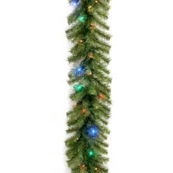 National Tree Company Pre-Lit Artificial Christmas Garland, Green, Norwood Fir, Multicolor Lights, Plug In, Christmas Collection, 9 Feet