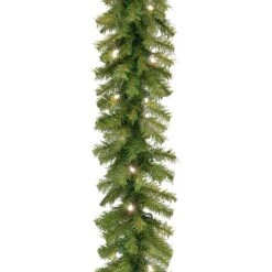 National Tree Company Pre Lit Artificial Garland, Norwood Fir, Green, Decorated With Multifunctional Twinkling LED Lights, Plug In, Christmas Collection, 9 Feet