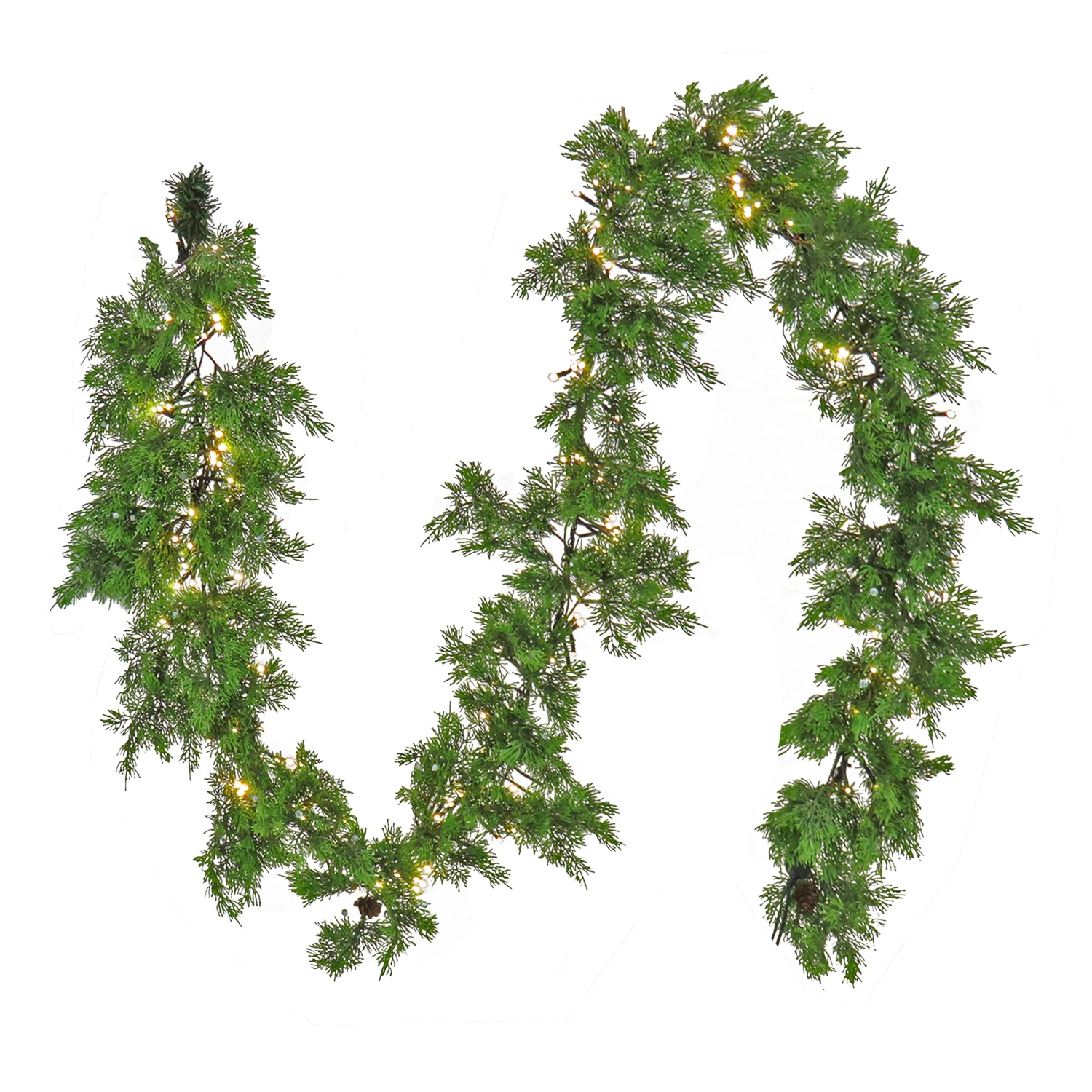 National Tree Company Pre Lit Artificial Garland, Cedar, Green, Decorated With Warm White LED Lights, Plug In, Christmas Collection, 9 Feet 1 National Tree Company Pre Lit Artificial Garland, Cedar, Green, Decorated With Warm White LED Lights, Plug In, Christmas Collection, 9 Feet