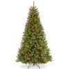 National Tree Company Pre-Lit Artificial Christmas Tree, North Valley Spruce With Multicolor Lights, Plug In, 7.5 Ft