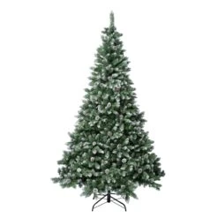 National Tree Company First Traditions Oakley Hills Snowy Christmas Tree With Hinged Branches, 7.5 Ft