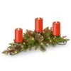 National Tree Company 30" Battery Operated Bristle Berry Centerpiece With Three Candles