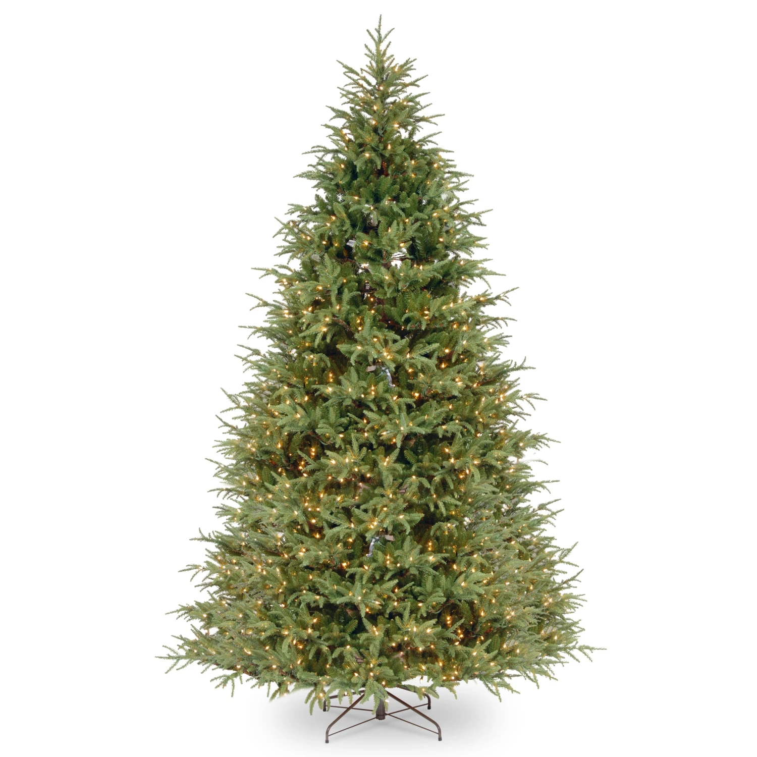 National Tree Company Pre-Lit 'Feel Real' Artificial Slim Christmas Tree, Green, Frasier Grande, White Lights, Includes Stand, 9 Feet 1 National Tree Company Pre-Lit 'Feel Real' Artificial Slim Christmas Tree, Green, Frasier Grande, White Lights, Includes Stand, 9 Feet