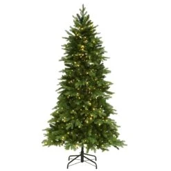 National Tree Company 75 Ft Green River Spruce Slim Tree With Dual Color® LED Lights