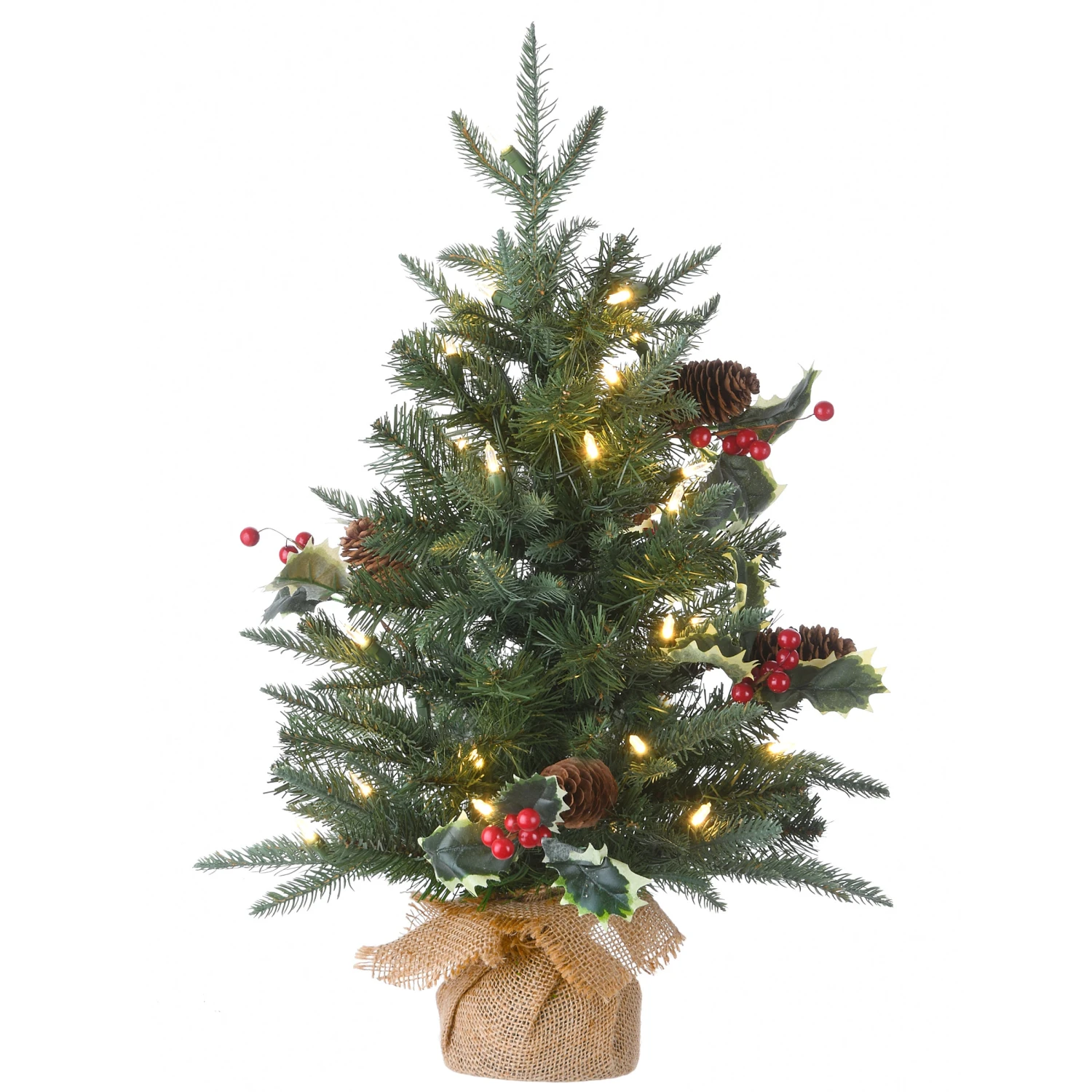National Tree Company Pre-Lit Artificial Christmas Tree, Happy Hill Pine, With Warm White LED Lights, Plug In, 2 Ft 1 National Tree Company Pre-Lit Artificial Christmas Tree, Happy Hill Pine, With Warm White LED Lights, Plug In, 2 Ft
