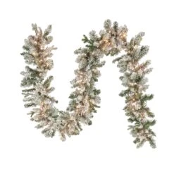 National Tree Company 9 Ft. Iceland Fir Garland With Dual Color® LED Cosmic Lights®