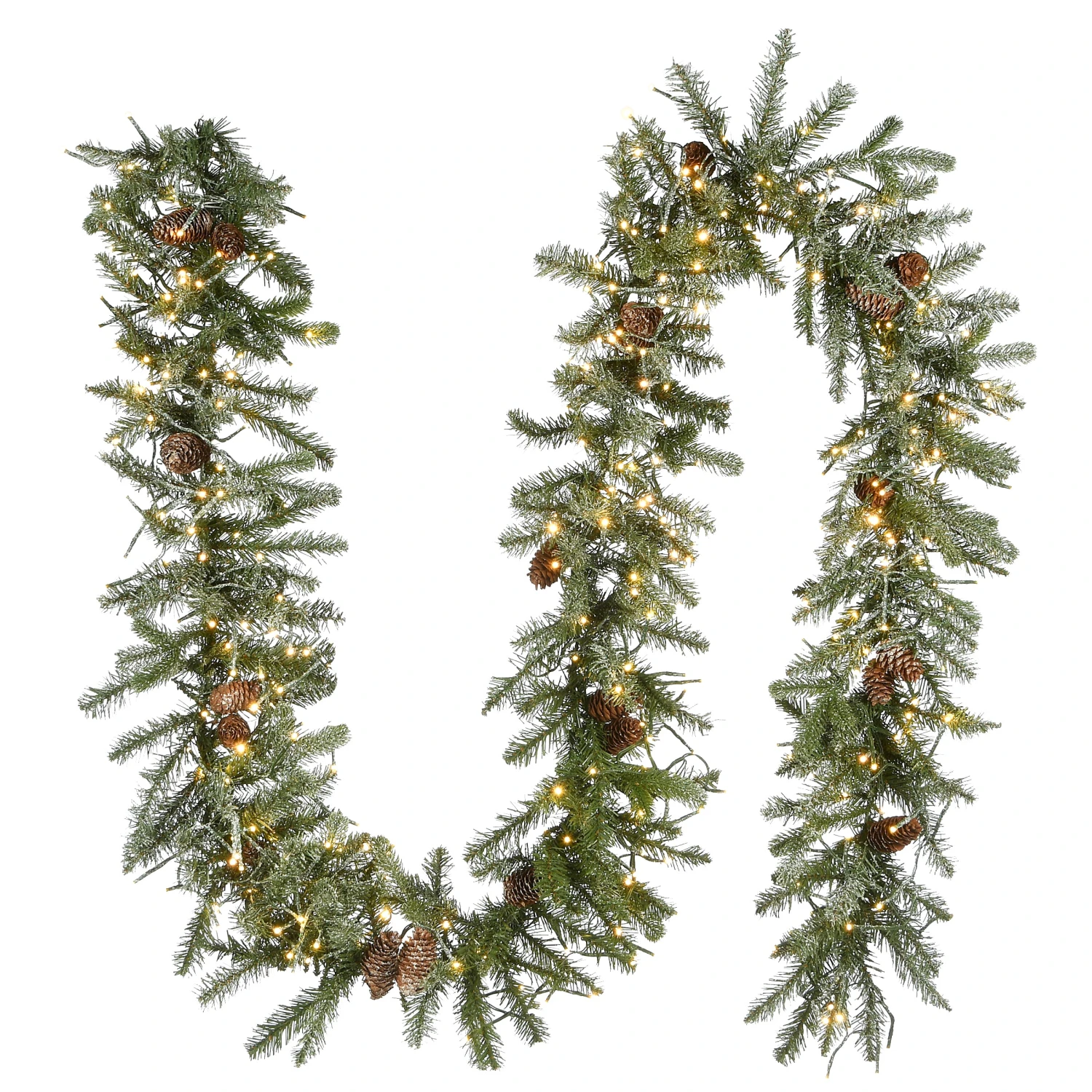 National Tree Company Pre-Lit Artificial Christmas Garland, Green, Morgan Spruce, White Lights, Decorated With Pine Cones, Snowy Branches, Plug In, Christmas Collection, 9 Feet 1 National Tree Company Pre-Lit Artificial Christmas Garland, Green, Morgan Spruce, White Lights, Decorated With Pine Cones, Snowy Branches, Plug In, Christmas Collection, 9 Feet