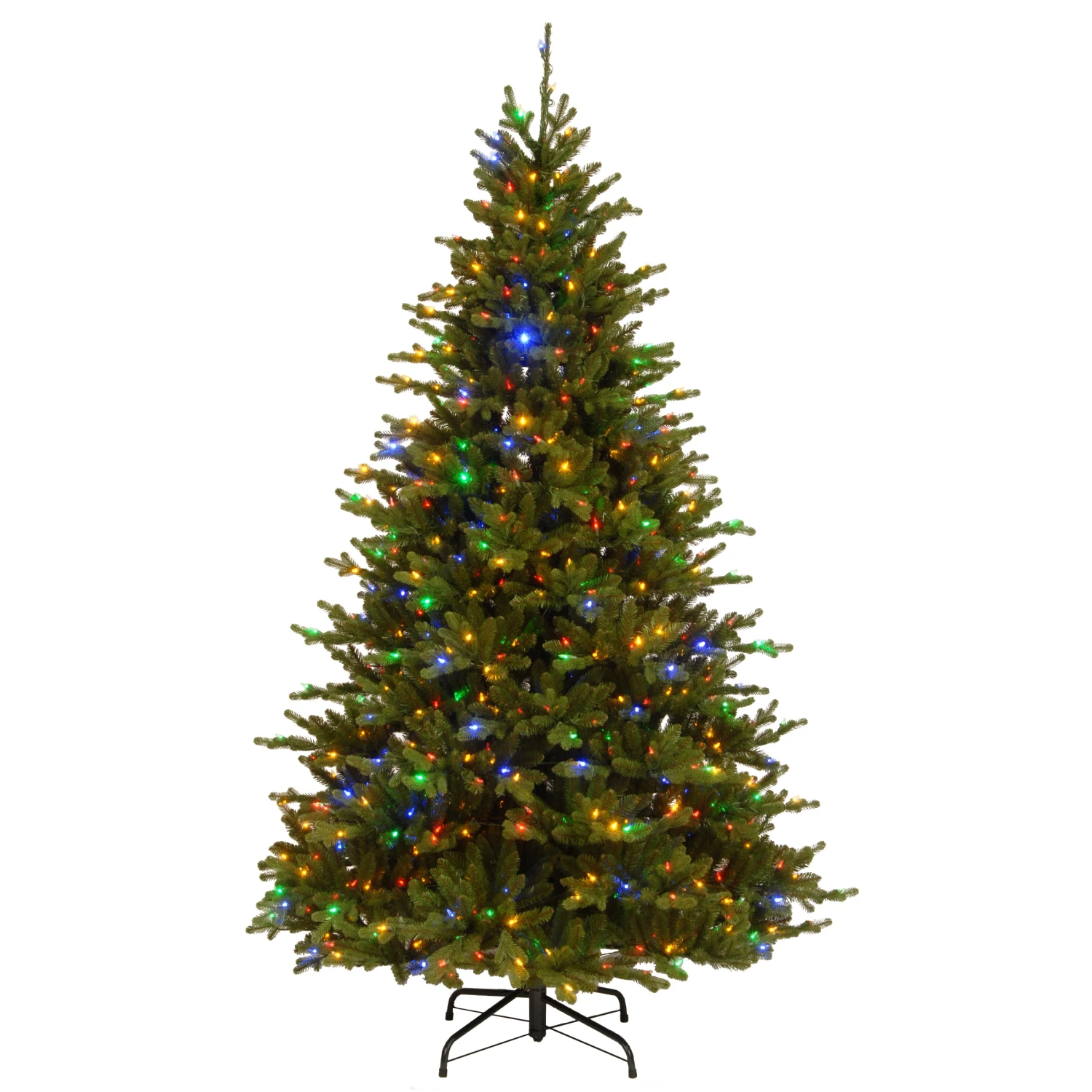 National Tree Company Pre-Lit 'Feel Real' Artificial Christmas Tree, Neshanic Valley Spruce, Green, Dual Color LED Lights, Includes Stand, 7.5 Feet 2 National Tree Company Pre-Lit 'Feel Real' Artificial Christmas Tree, Neshanic Valley Spruce, Green, Dual Color LED Lights, Includes Stand, 7.5 Feet - Image 2