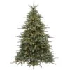 National Tree Company Pre-Lit 'Feel Real' Artificial Christmas Tree, Ponderosa Fir, Blue, Dual Color LED Lights, Includes Stand, 7.5 Feet
